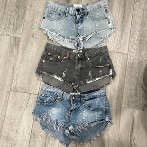 One Teaspoon Bonita jeans shorts bundle